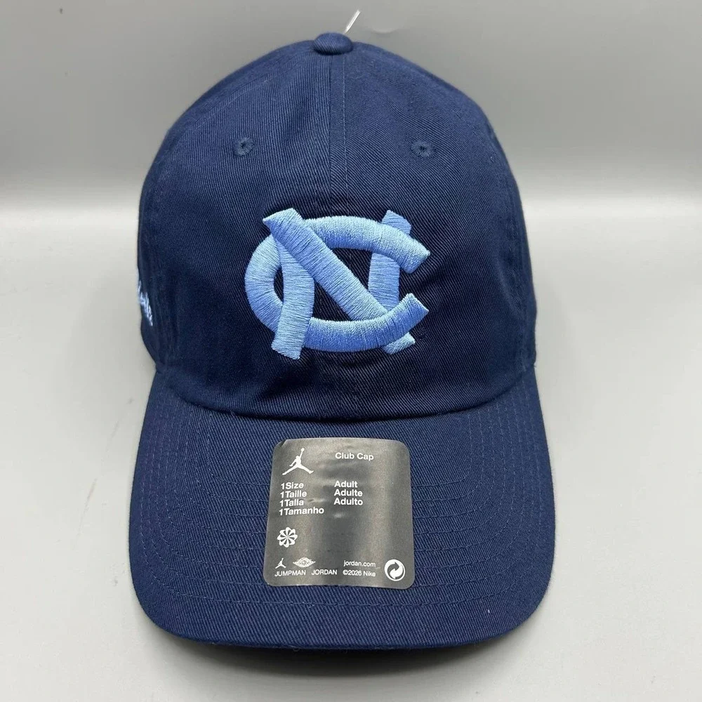 Air Jordan Club North Carolina Tar Heels Hat Men Blue Jumpman Strap Back Cap New